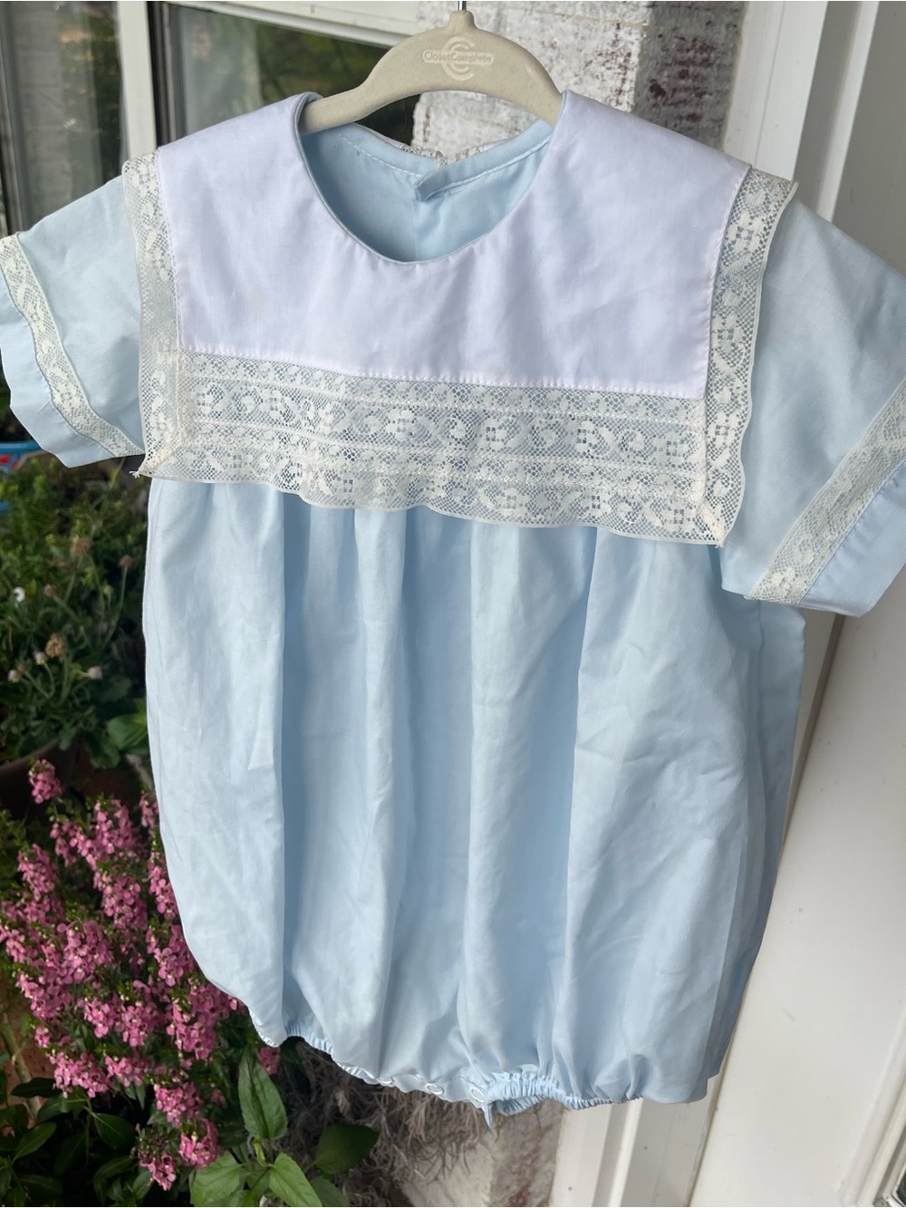 Phoenix & Ren Classic Light Blue Lace-Trim Bubble suit